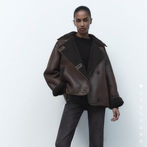 Zara Double Faced Jacket Brown